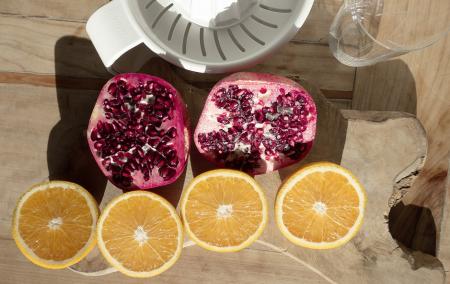 Orangen Granatapfel