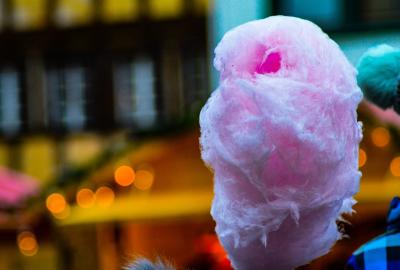 rosa zuckerwatte