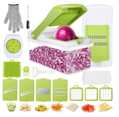 Gemüseschneider Kartoffelschn Alligator 2 In1 Gemüseschneider Set Bpa-Frei 