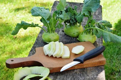 Kohlrabi nach dem Auftauen