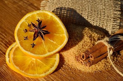 Orangenscheiben einfrieren
