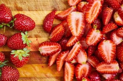 geschnittene Erdbeeren einfrieren