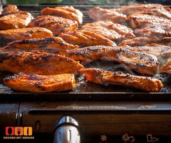 Burger-Fleisch fuer Kontaktgrill