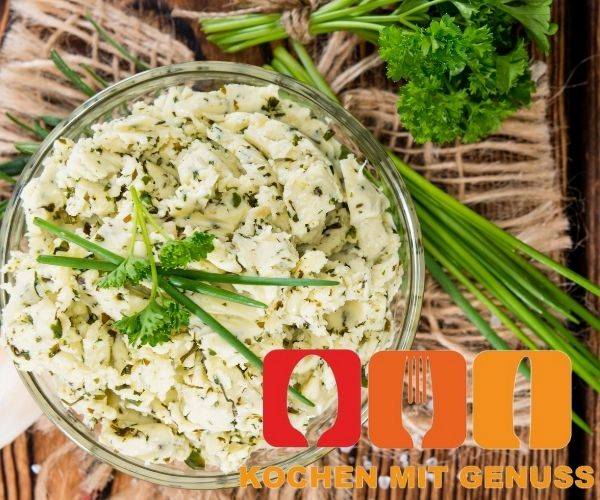 Kraeuterbutter nach dem Auftauen