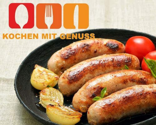 Bratwurst in der Pfanne braten