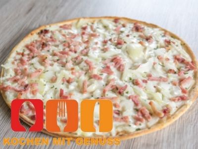 Flammkuchen mit Joghurt statt Schmand