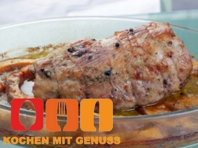 Hackbraten im Ofen garen