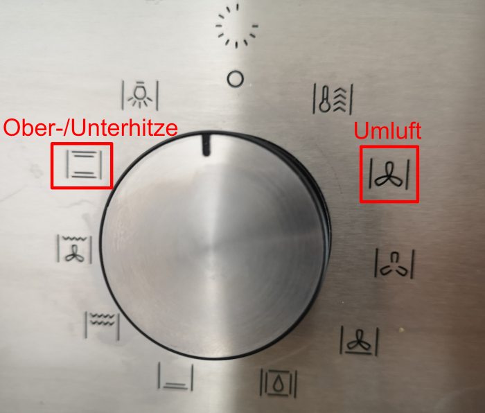 Umluft Zeichen Ober Unterhitze Symbol