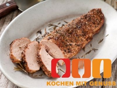 rohes Fleisch im Backofen