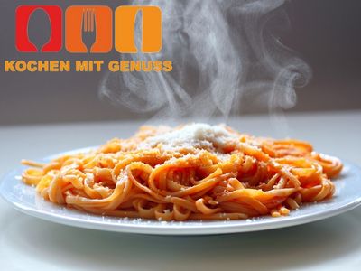 Spaghetti aufwaermen im Backofen