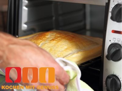 Backen von Blaetterteiggerichten