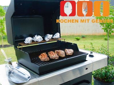 Fleisch aufwaermen auf dem Grill