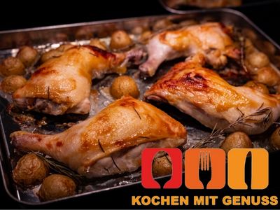 Garzeit von Haehnchenschenkel in Backofen