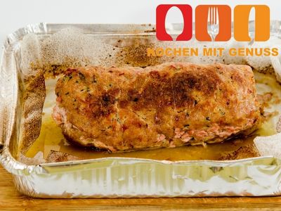 Hackbraten aufwaermen im Backofen