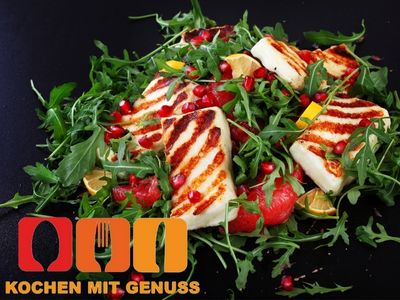 Rezept fuer Halloumi Salat