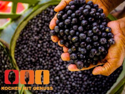 Acai Geschmack in verschiedenen Formen